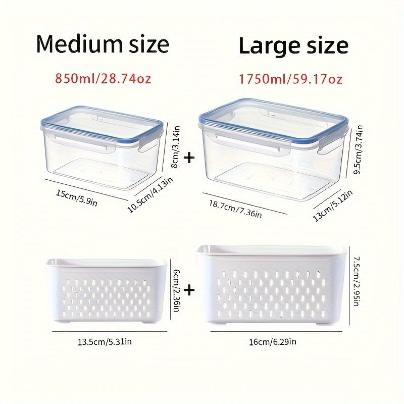 Conjunto de 4 Peças de Recipientes para Armazenamento de Alimentos Livres de BPA Casa & Coza