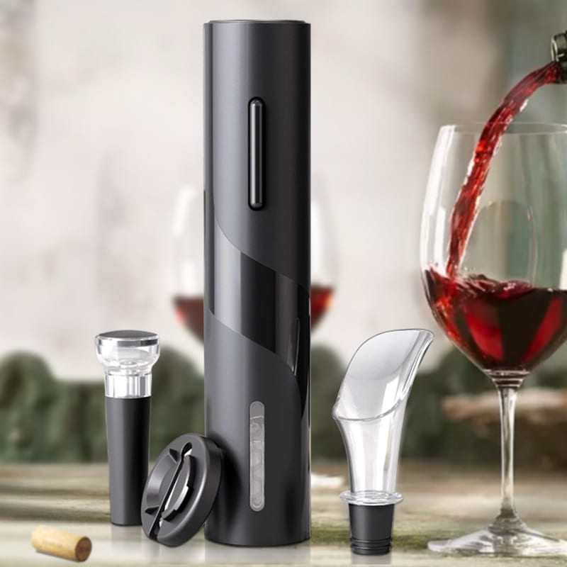 Abridor de Vinho Elétrico Recarregável Kit de Vinho Casa & Coza