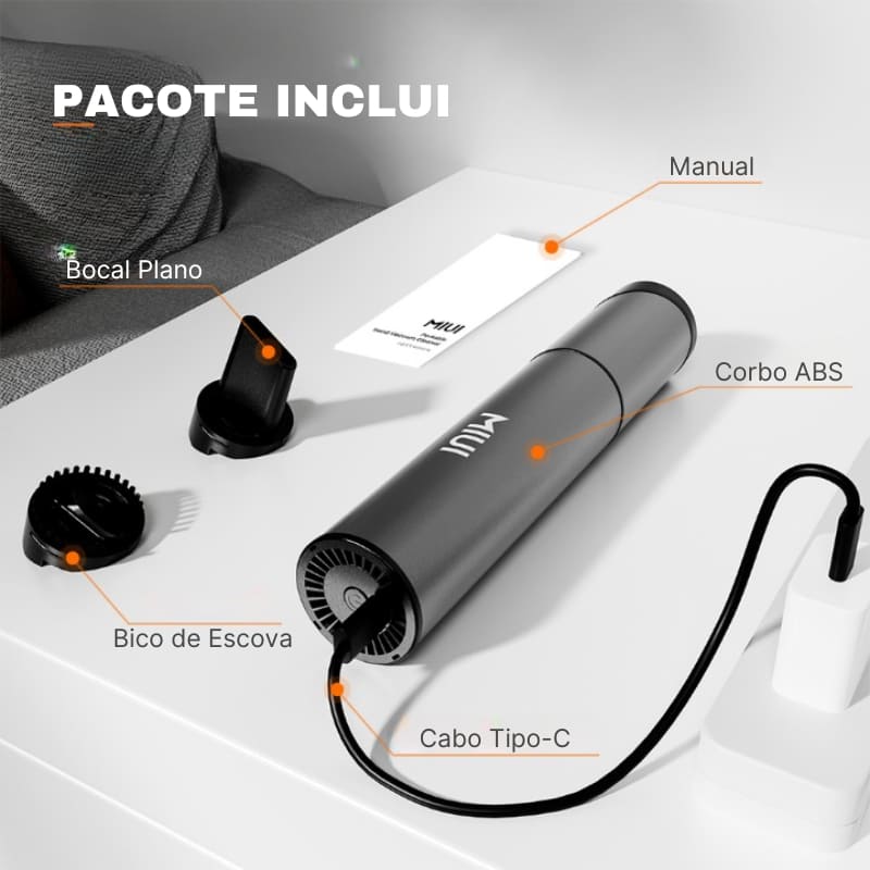 Aspirador de Pó Portátil Mini Aspirador Sem Fio Casa & Coza