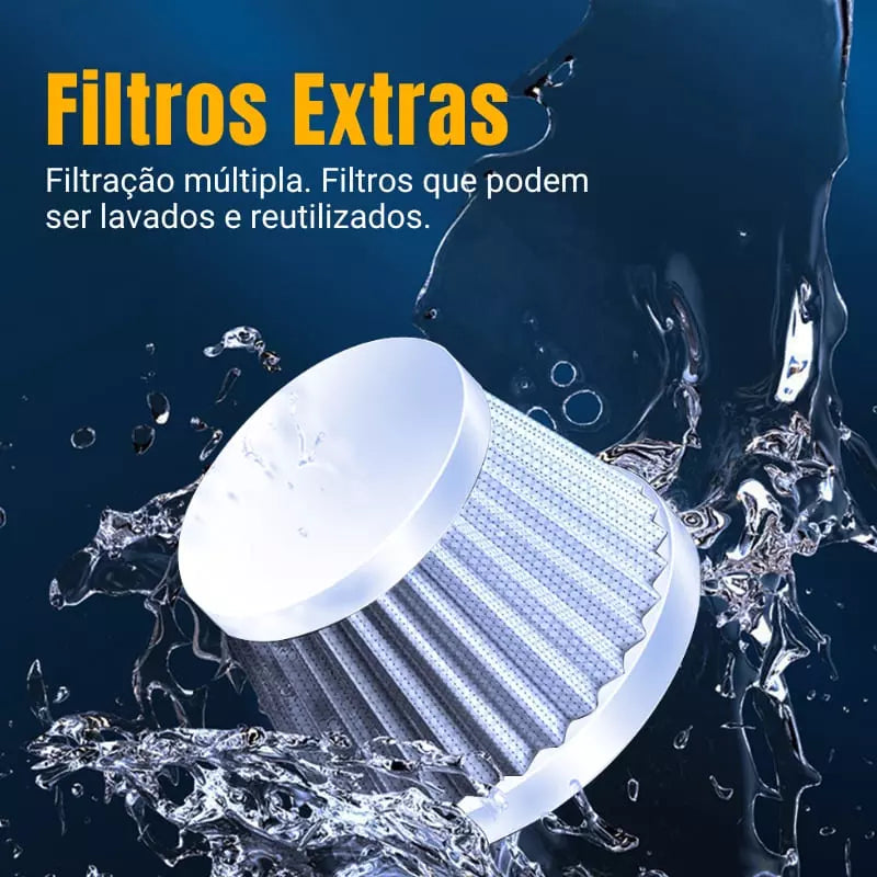 Aspirador de Pó Portátil Multifunções com Vácuo e Vento Casa & Coza