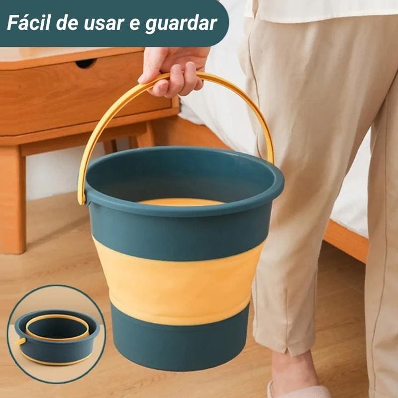Balde Retrátil com Alça Balde Dobrável 10L/17L Casa & Coza