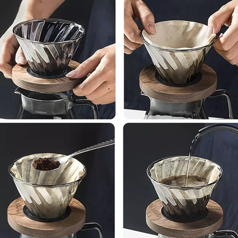 Bule de Café Vidro Borossilicato Coador de Café Hario V60 Casa & Coza