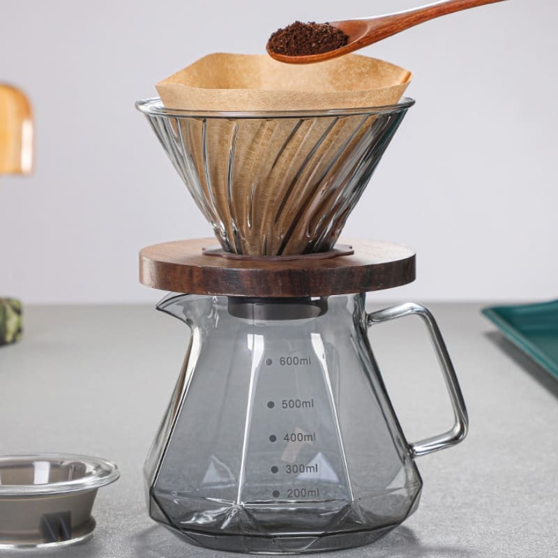 Bule de Café Vidro Borossilicato Coador de Café Hario V60 Casa & Coza