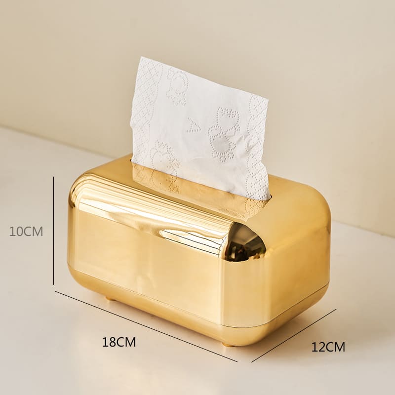 Caixa Porta Lenço Umedecido e Papel Cromado da Casa & Coza