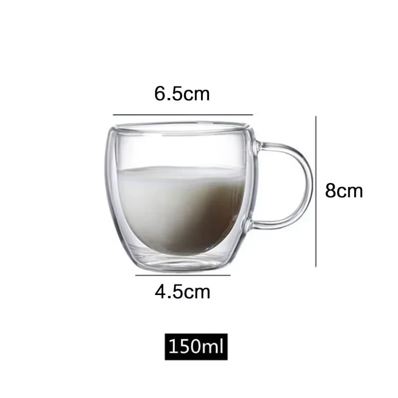 Caneca de Vidro Parede Dupla Cantinho do Café Chá Casa & Coza