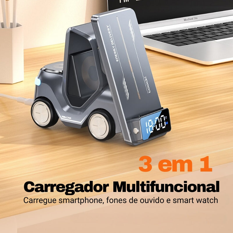 Carregador por Indução Carro Sem Fio Iphone/Samsung/Huawei Casa & Coza