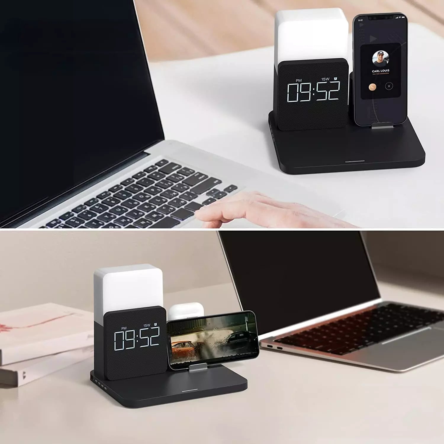Carregador por Indução Luminária de Mesa e Despertador Casa & Coza