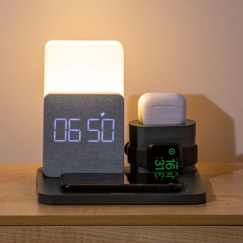 Carregador por Indução Luminária de Mesa e Despertador Casa & Coza