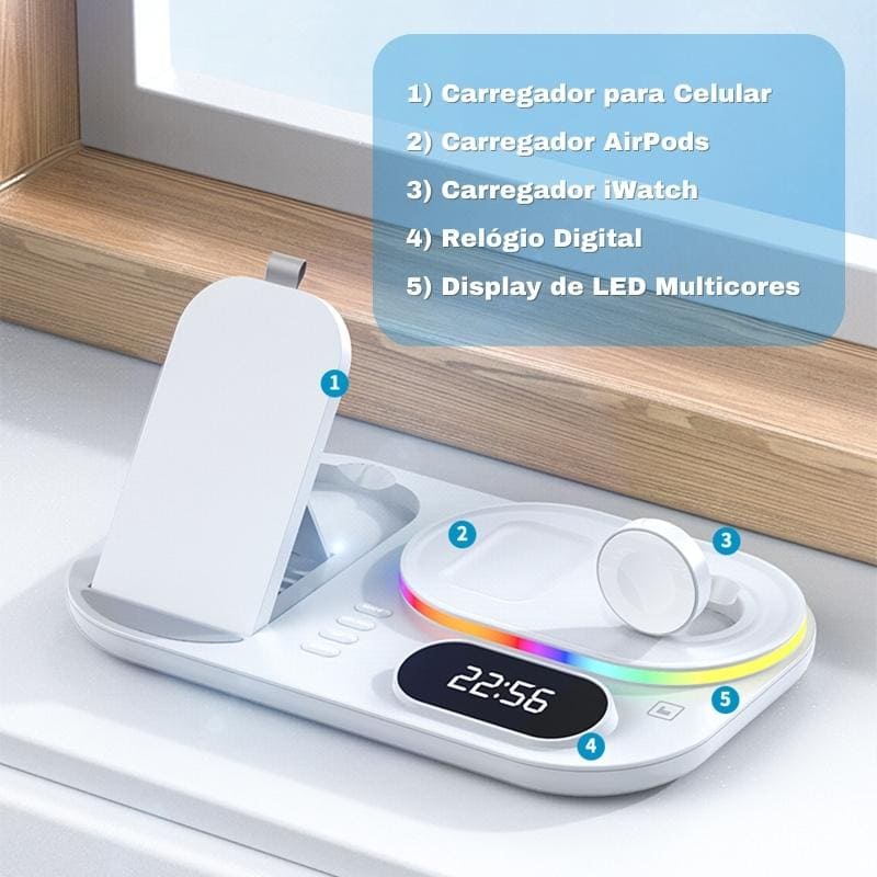 Carregador por Indução Sem Fio Iphone/Samsung/Huawei Casa & Coza