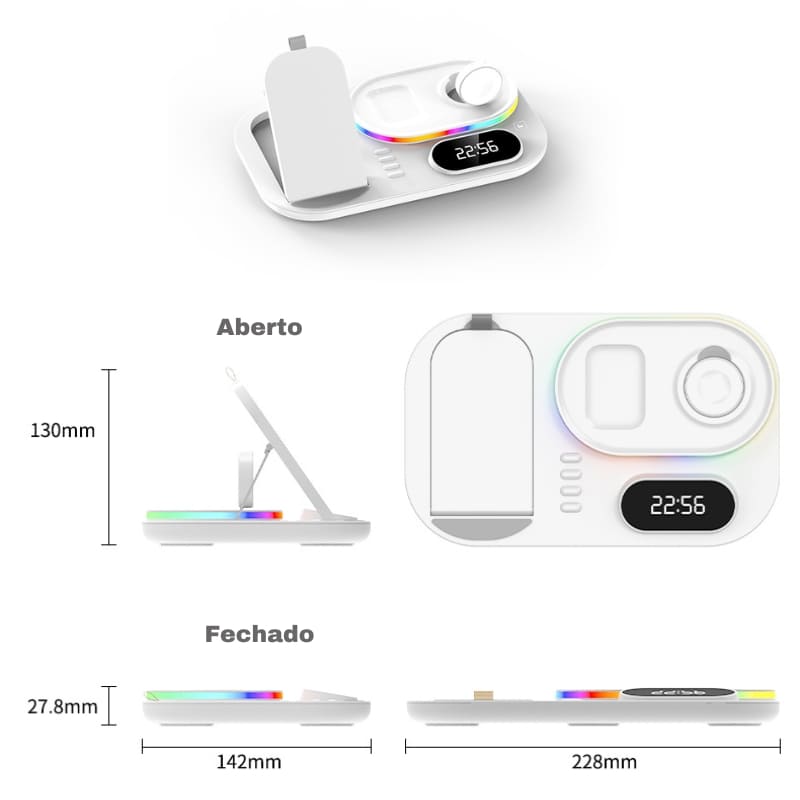 Carregador por Indução Sem Fio Iphone/Samsung/Huawei Casa & Coza