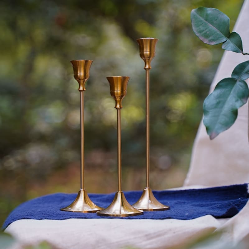Castiçais Suporte de Velas Retro Decorativos Casa & Coza