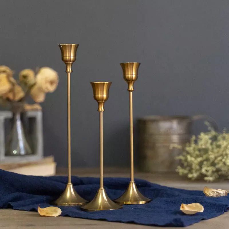 Castiçais Suporte de Velas Retro Decorativos Casa & Coza