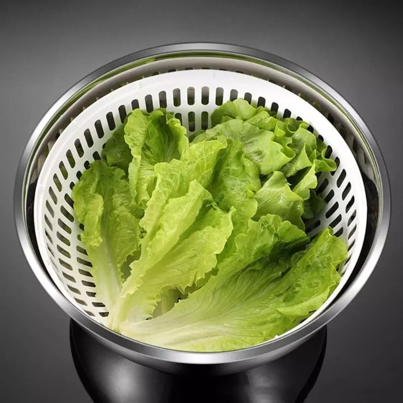 Centrifuga Secadora de Salada Bowl Inox Casa & Coza