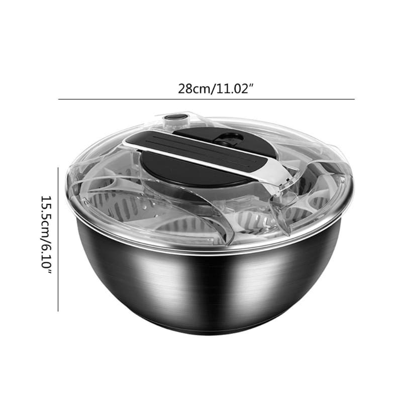 Centrifuga Secadora de Salada Bowl Inox Casa & Coza