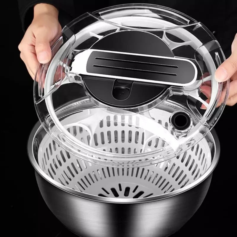 Centrifuga Secadora de Salada Bowl Inox Casa & Coza