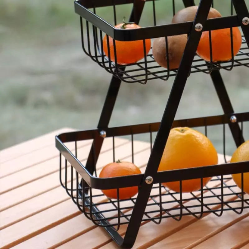 Cesta de Fruta 2 Andares Fruteira de Mesa Casa & Coza
