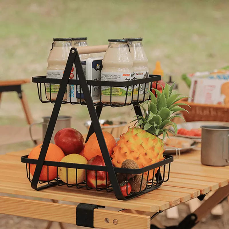 Cesta de Fruta 2 Andares Fruteira de Mesa Casa & Coza