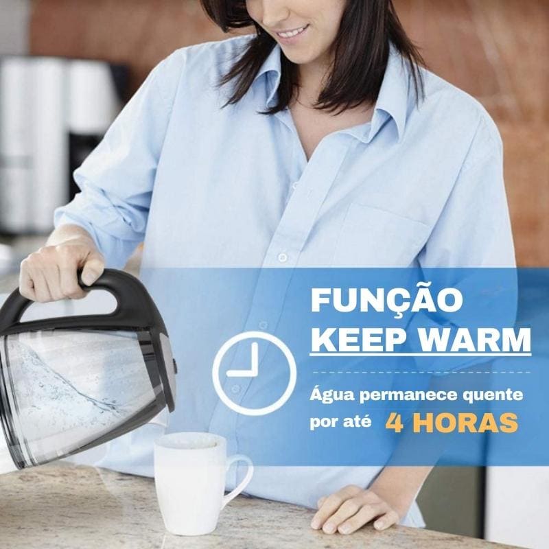 Chaleira Elétrica 2L Borossilicato 110v/220v Casa & Coza
