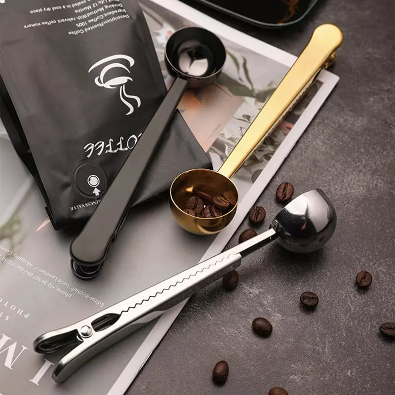 Colher para Café com Presilha Inox Prendedor de Embalagem Casa & Coza
