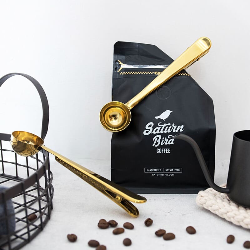 Colher para Café com Presilha Inox Prendedor de Embalagem Casa & Coza