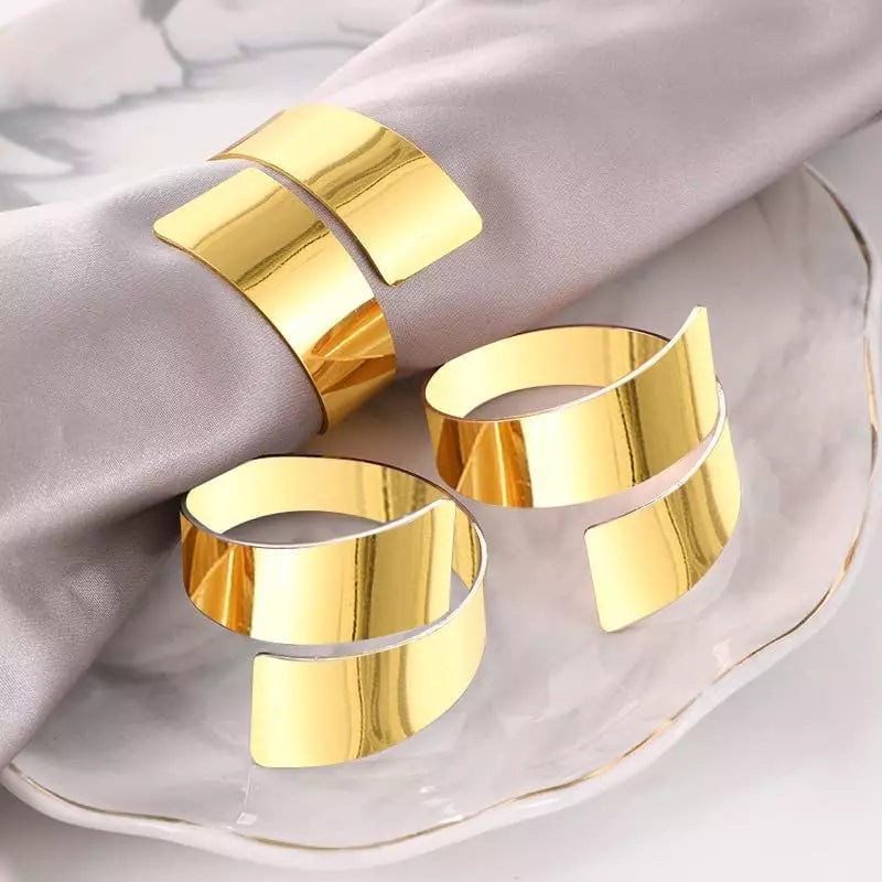 Conjunto Anéis de Guardanapos de Tecido Espiral 6 peças Casa & Coza