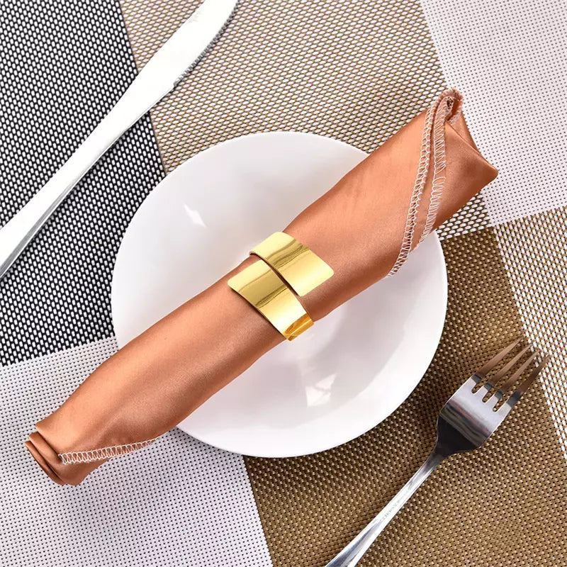 Conjunto Anéis de Guardanapos de Tecido Espiral 6 peças Casa & Coza