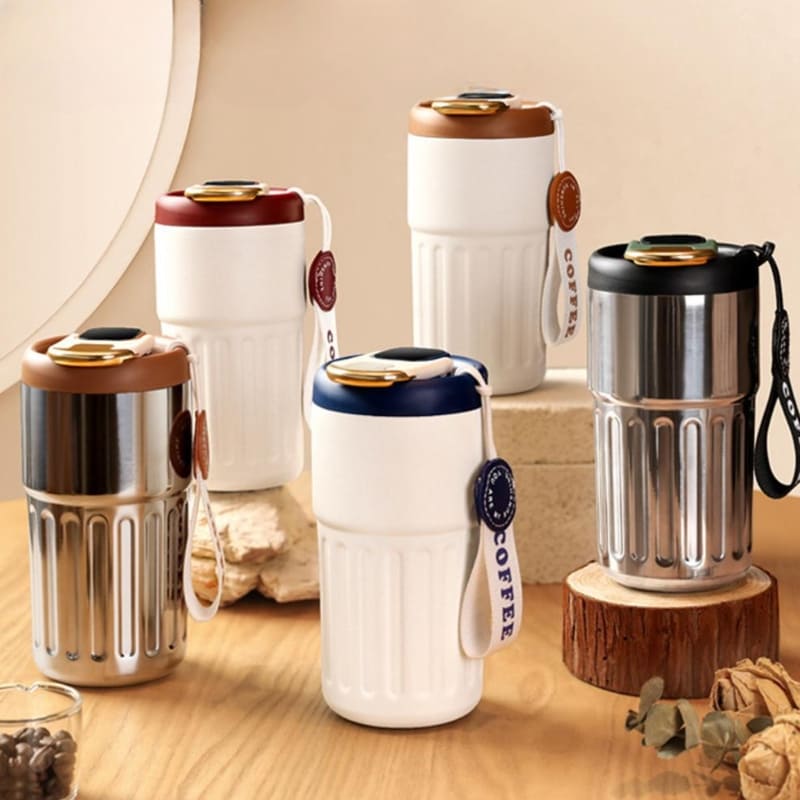 Copo Térmico 450ml Inteligente com Tampa Premium Casa & Coza