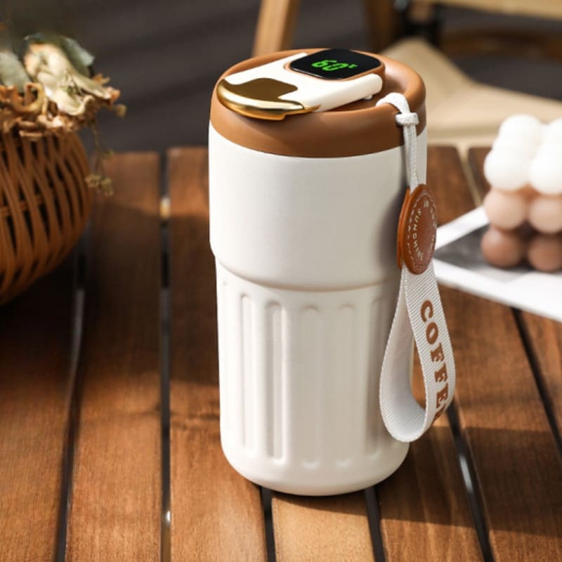 Copo Térmico 450ml Inteligente com Tampa Premium Casa & Coza