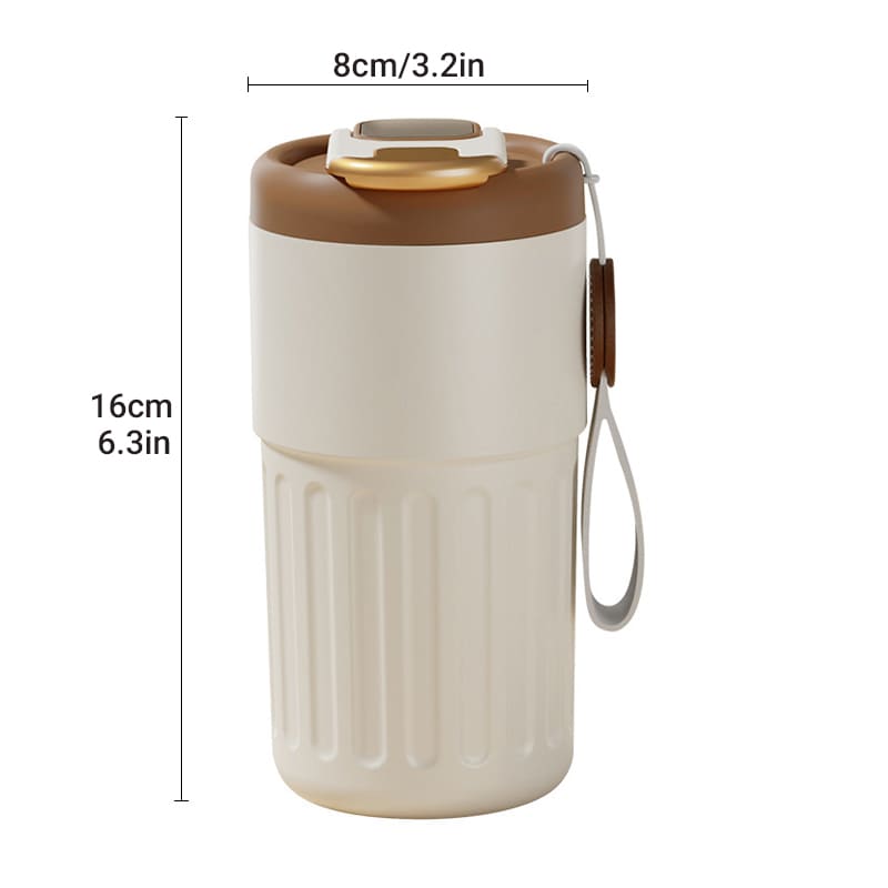 Copo Térmico 450ml Inteligente com Tampa Premium Casa & Coza