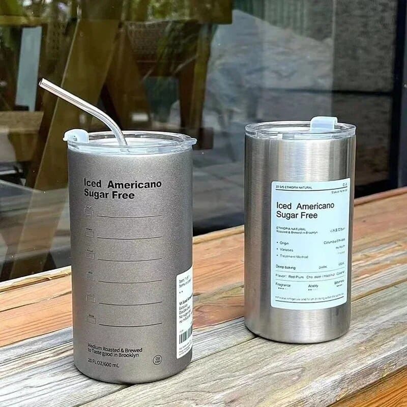 Copo Térmico para Café Inox com Tampa Hermética Casa & Coza