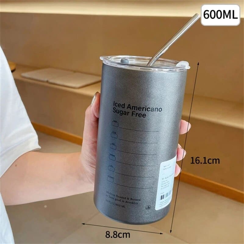 Copo Térmico para Café Inox com Tampa Hermética Casa & Coza