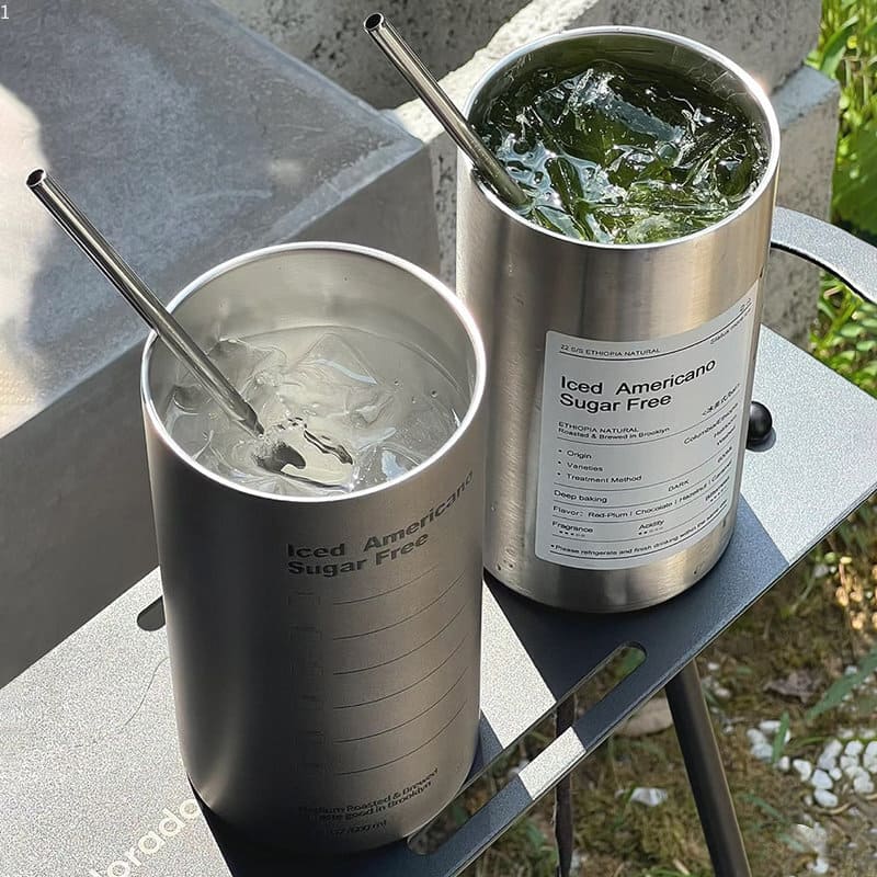 Copo Térmico para Café Inox com Tampa Hermética Casa & Coza