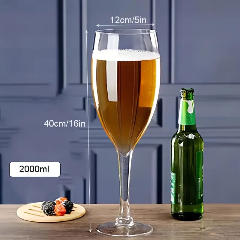 Copo de Cerveja Cristal Gigante Cálice Bar em Casa