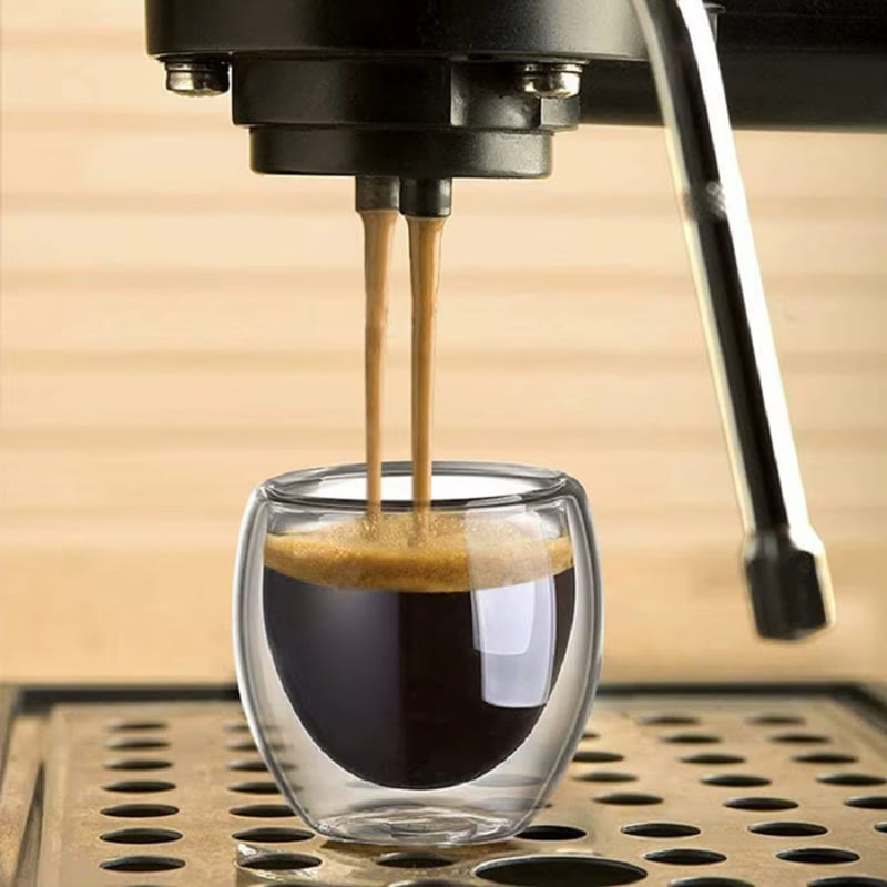 Copo de Vidro Parede Dupla Cantinho do Café e Chá Casa & Coza