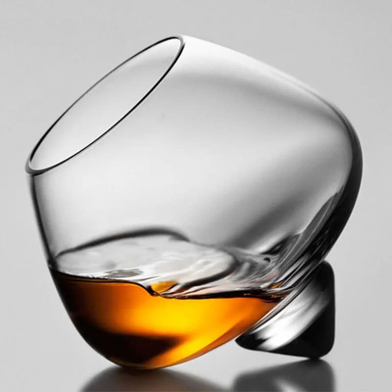 Copo de Whisky Cristal Barriga Rotativo Bar em Casa