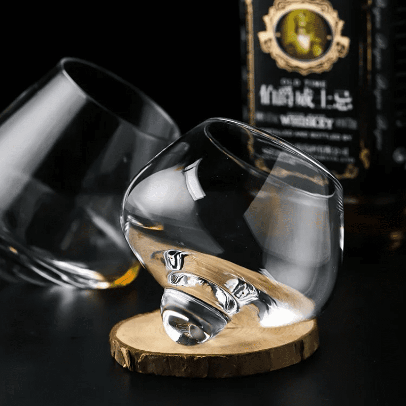 Copo de Whisky Cristal Barriga Rotativo Bar em Casa