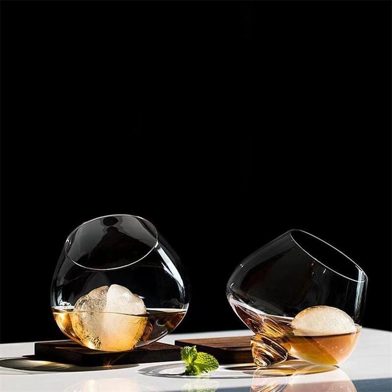 Copo de Whisky Cristal Barriga Rotativo Bar em Casa