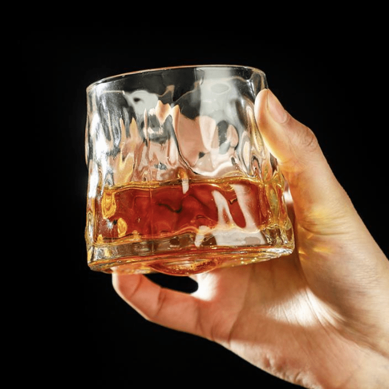 Copo de Whisky Cristal com Base Rotativo Bar em Casa Casa & Coza