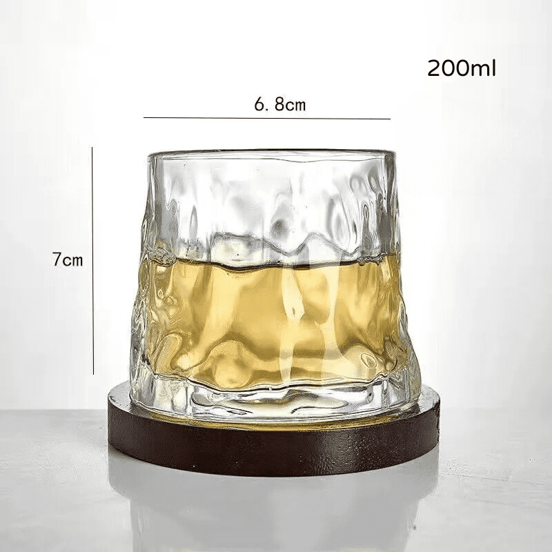 Copo de Whisky Cristal com Base Rotativo Bar em Casa Casa & Coza