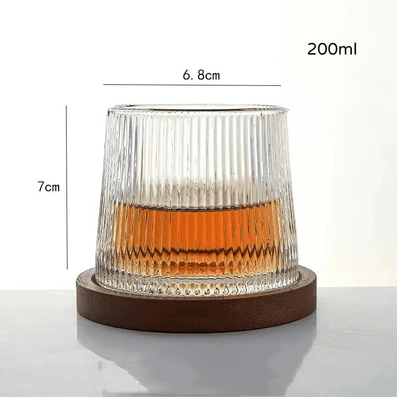 Copo de Whisky Cristal com Base Rotativo Bar em Casa Casa & Coza
