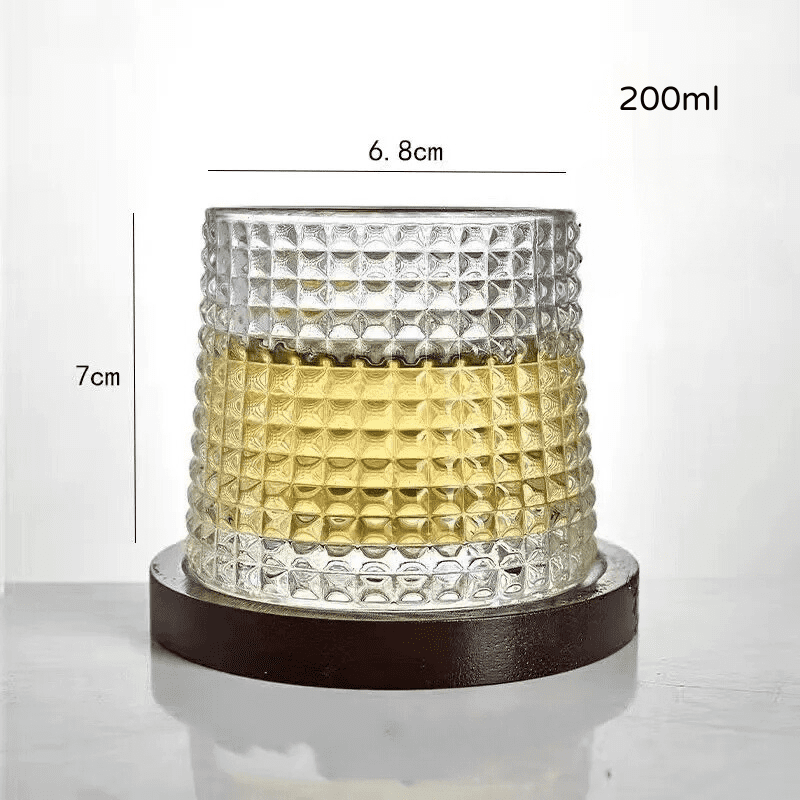 Copo de Whisky Cristal com Base Rotativo Bar em Casa Casa & Coza