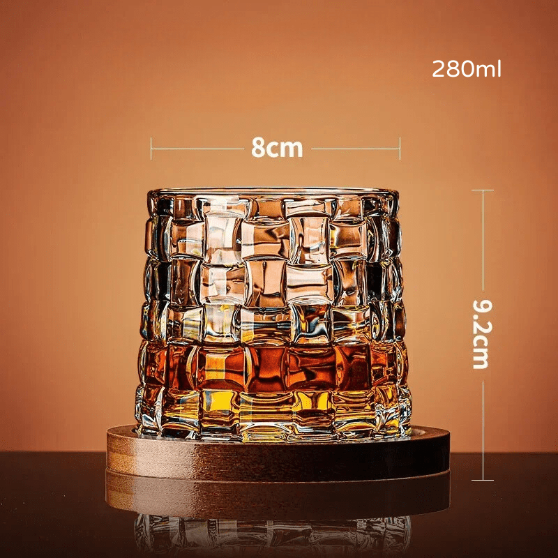 Copo de Whisky Cristal com Base Rotativo Bar em Casa Casa & Coza