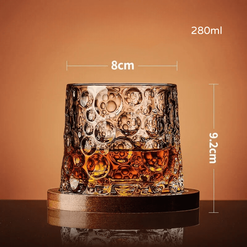 Copo de Whisky Cristal com Base Rotativo Bar em Casa Casa & Coza