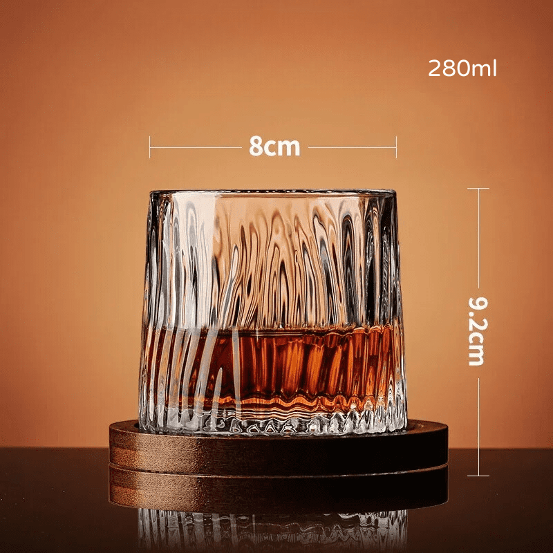Copo de Whisky Cristal com Base Rotativo Bar em Casa Casa & Coza