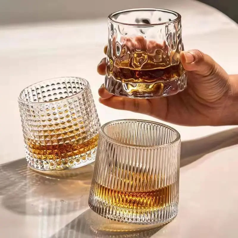 Copo de Whisky Cristal com Base Rotativo Bar em Casa Casa & Coza