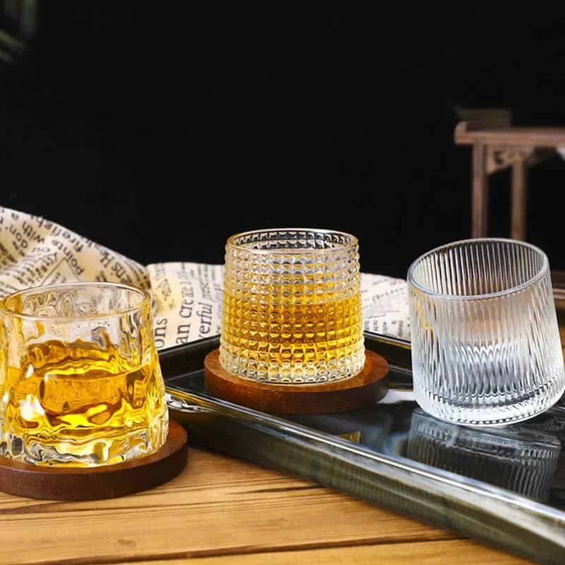 Copo de Whisky Cristal com Base Rotativo Bar em Casa Casa & Coza