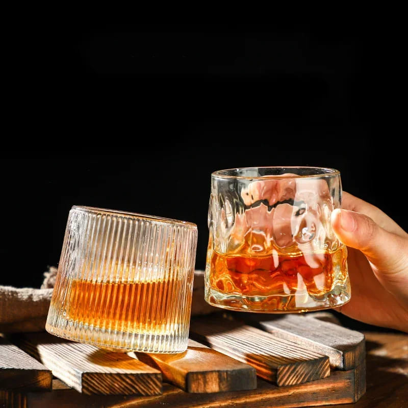 Copo de Whisky Cristal com Base Rotativo Bar em Casa Casa & Coza