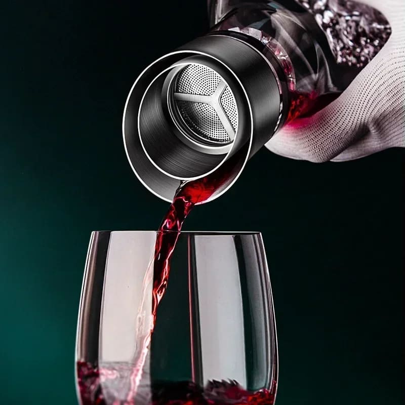 Decanter de Vinho Vidro Iceberg Aerador Home Bar Casa & Coza