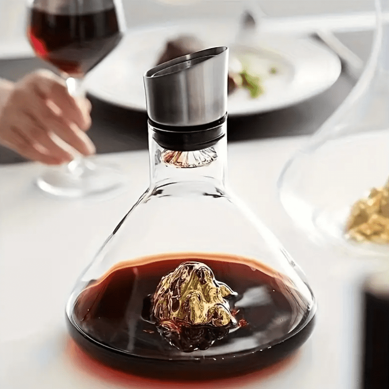 Decanter de Vinho Vidro Iceberg Aerador Home Bar Casa & Coza