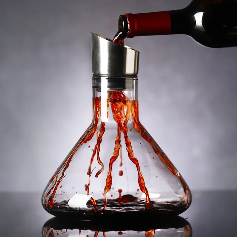 Decanter de Vinho Vidro Iceberg Aerador Home Bar Casa & Coza